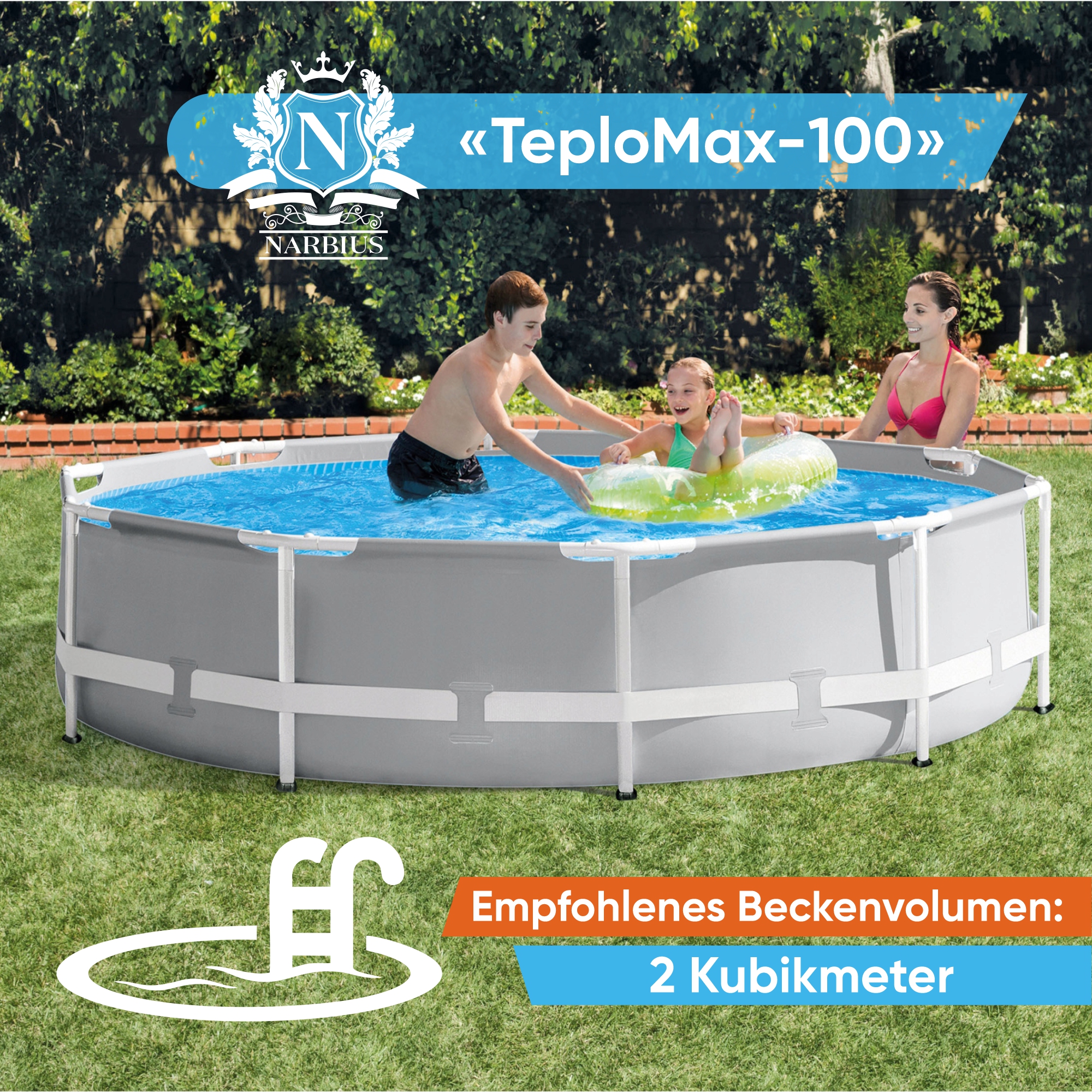 Pool Heizung Wasserheizung Schwimmbadheizung Heizer Wärmetauscher TeploMaxx 100